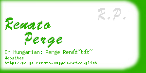 renato perge business card